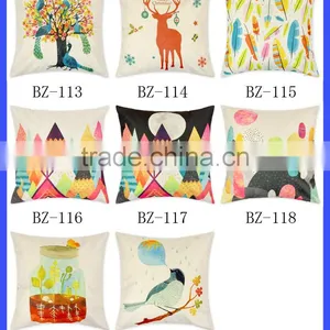 Deer Head Snowman Christmas Theme Sofa Decorative Christmas Pillow Covers thumbnail-6