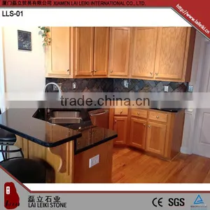 Rectangular Shape Black Galaxy Black Polished Granite Dining Countertop thumbnail-2