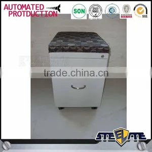 Commercial Furniture Office Mobile 2 Drawer Pedestal With Seat Pad thumbnail-6