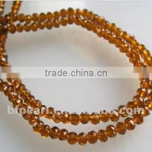 Wholesale 16" 4mm Congac Faceted Rondelle Chinese Crystal Beads thumbnail-1