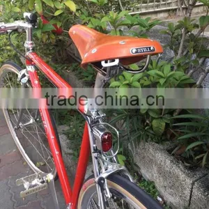 High Quality Cow Leather Bicycle Bike Saddle thumbnail-6