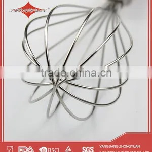 10" Promotional Stainless Steel Manual Egg Beater Whisk With PS Handle thumbnail-4