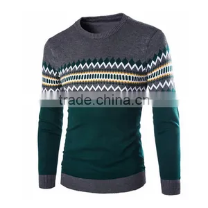 Fashion Brand Autumn Winter Men Sweaters Casual Slim Fit Long Sleeve Knitted Pullovers Knitwear Plus Size M-2XL thumbnail-1
