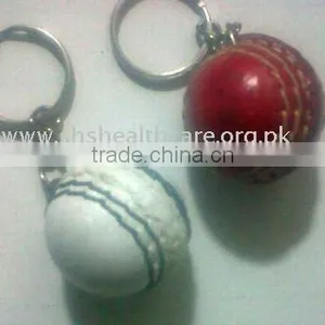 Cricket Ball Keychain Hand Stitched Leather thumbnail-1