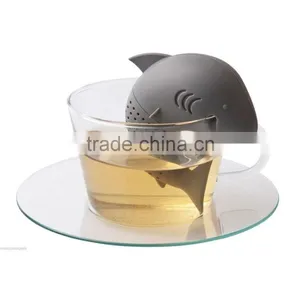16159 Silicone Shark Infuser Loose Tea Leaf Strainer Herbal Spice Filter Diffuser thumbnail-3