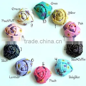 Colorful Satin Handmade Rose Flower Headband for Kids Hair Accessories thumbnail-1