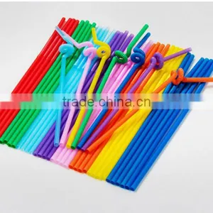 100pcs a Bag Flexible Colorful Plastic Drinking Straw thumbnail-1