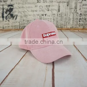 Corduroy Fabric Embroidery Patch Baseball Cap thumbnail-3