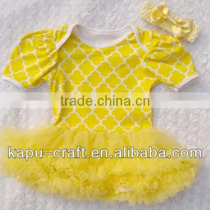 New Arrival Quatrefoil Cotton Bodysuit With Skirt thumbnail-1