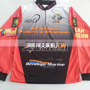 Custom Made Polyester Fishing Shirt With Your Brands/logos, 1/4 Short Zippers thumbnail-1