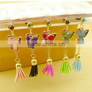Cute Dolphin Pendant for Phone Dustproof Fashion Mobile Jewelry Accessory With Crystals thumbnail-4