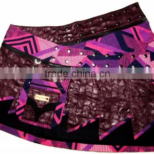 2017 Rich Suede Look Best Selling Designer Ladies Chilly Grapes Wrap Skirt- Reversible- Wholesale thumbnail-6