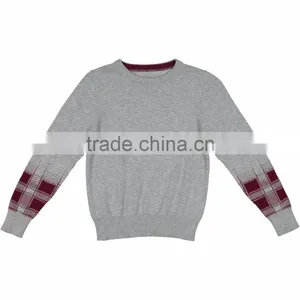 OEM 100% Cotton Jacquard Pattern Knitted Boys Sweaters thumbnail-1