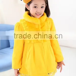 Autumn and Winter Girls in Children in the Long Fur Coat Imitation Suede Windbreaker Jacket thumbnail-1