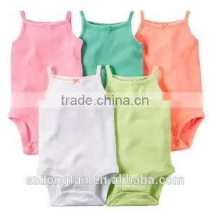 Kid Clothing Baby Clothes Carters Boy Girls Newborn Infant Rompers 100% Cotton Sleeveless Bodysuit thumbnail-1