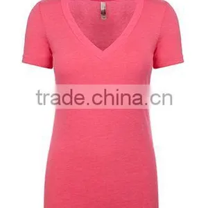 Next Level Apparel Ladies' Tri-Blend Deep V Tee - Made of Pre-shrunk 50% Polyester, 25% Cotton, 25% Rayon. Comes With Your Logo thumbnail-6