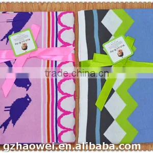 Floral Warm Fashion Wool Baby Blanket Wholesale thumbnail-1
