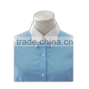 ISO 9001 Audit Factory Stiff Collar T/C Women Office Shirt thumbnail-5