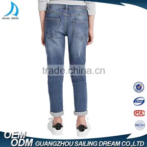 2017 Hot New Product Pure Denim Skinny Children New Style Fashion Girls Jeans for Wholesale thumbnail-2