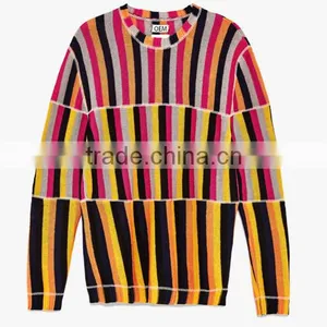 2017 Novel Bright Stripe New Pullover Mens Latest Sweater Design With High Quality thumbnail-6