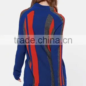 China Oem Fashion Women Strip Loose Pullover Long Sweaters Girl With Tassels thumbnail-4