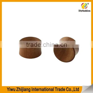 Concave Red Saba Wood Ear Plugs thumbnail-1
