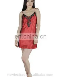 2015 HOT Sexy Red Family With Black Lace Chemise Lingerie thumbnail-1