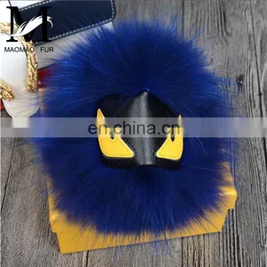 2015 High Quality Raccoon Fur Keychain for Bag Charm Monster Keychain thumbnail-1