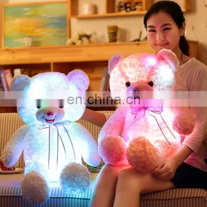 Wholesale Four Colors 30cm,50cm,80cm Teddy Bear Stuffed Plush Shining LED Light Up Lighting Electronic Soft Toys thumbnail-3