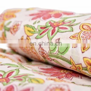 Indian Latest Floral Fabric Wholesaler Hand Block Printed Designer Sanganeri Cotton Running thumbnail-3