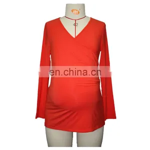 Guangzhou Factory Viscose Pregnant Women Wrap Top thumbnail-1