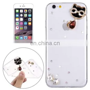 Wholesale Creative Cat Mask Encrusted TPU Case for IPhone 6/6s Plus thumbnail-1
