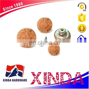 17mm Leather Metal Button, Black Leather Button thumbnail-6