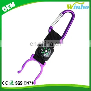 Winho Outdoor Climbing Aluminum Carabiner With Compass Water Bottle Holder Hook thumbnail-4