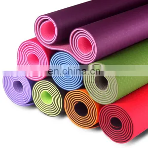 Customized TPE Yoga Mat 2 Colors 2 Layered Mat183*61*0.6 cm thumbnail-1