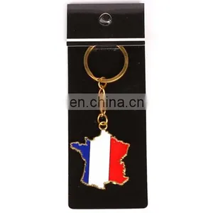 Color Enamel Country Flag Map Logo Keychains Custom Football Team Logo Keychains Fan's Gifts 2018 World Cup Game Gifts thumbnail-3