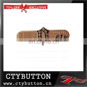 0100 Small Size Wholesale Custom Logo Buck Metal Label for Jeans thumbnail-1