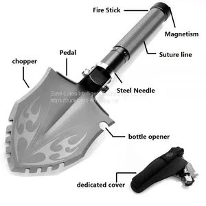 Zune Lotoo Wolfthorn Outdoor Folding Camping Survival Shovel, Military Equipment, for Tactical Backpacking Hiking Car Emergency thumbnail-1