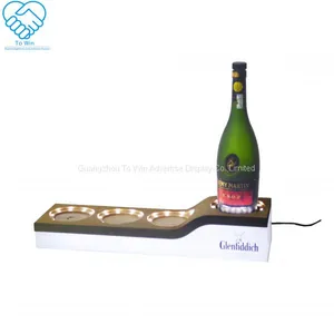 Wooden Acrylic Wine /ciroc Bottle Holder for Bar Display Set thumbnail-1