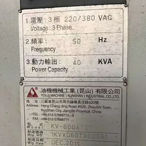 Taiwan YOUJI KV-600ATC CNC Vertical Lathe thumbnail-3