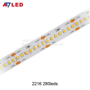 Wholesale 24vdc 2216 280led Single Row Led Light Strip Waterproof for Beauty Salon Display Showcase thumbnail-1