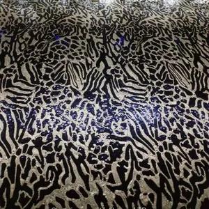 African Organza Reversible Sequin With and Bead Lace Fabric Design thumbnail-1