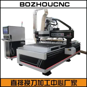 Composite Plate CNC Cutting Machine Automatic Tool Change 12 Knife Bank Woodworking Engraving Machine Factory Holing Cutting Woodworking Engraving Machine Supplier thumbnail-1