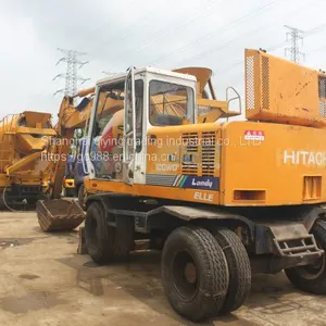 USED HITACHI 100WD MOBILE EXCAVATOR SALE thumbnail-1