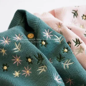 Custom High Quality Tops WoKids Sweater Turtleneck WoKids High Neck Sweaters Girl Knitted Cotton Pullover Sleeveless Sweater thumbnail-4