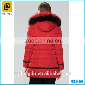 2016 New Design Long Red Winter Poncho Coat thumbnail-3