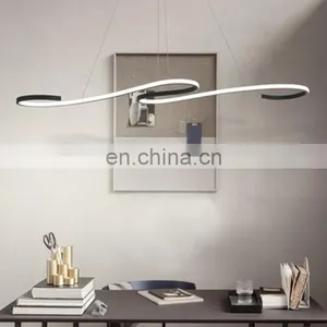 Modern LED Pendant Light Fixture S Shape Ceiling Chandelier LED Hanging Light for Living Room Dining Room Bedroom,Nature White thumbnail-4