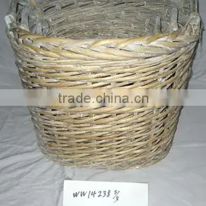 Natural Wicker Firewood Baskets Quality Good thumbnail-1