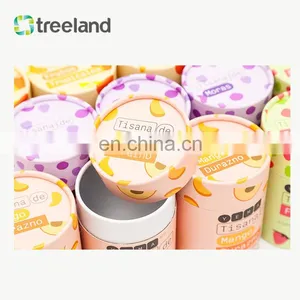 Food Grade Cylinder Box Tea Paper Tube Carton Tube With Custom Print thumbnail-4
