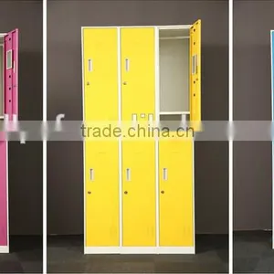 Color 6 Door Steel Cabinet 6 Tie Storage Locker School Customized Locker thumbnail-3